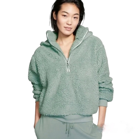 Victoria’s Secret Plush Fleece Half Zip Hoodie size XL - Picture 1 of 13